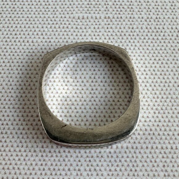 Sterling Silver Rainbow Inlay Band Ring Size 8 - Picture 4 of 7